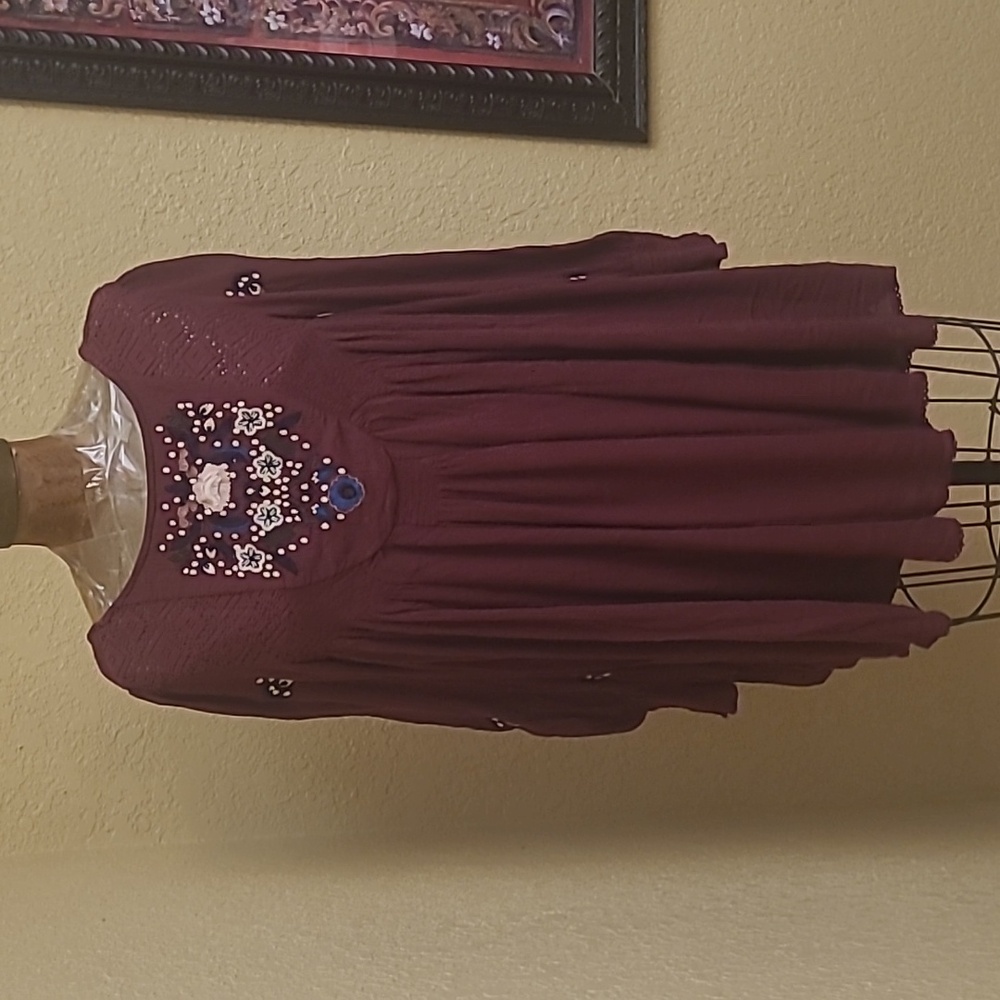 FREE PEOPLE Mohave Embroidered Woven Mini Dress Size S - Picture 6 of 10